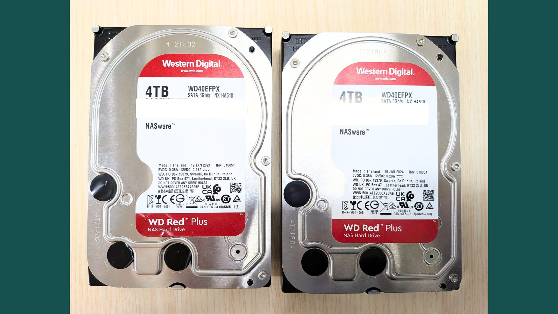 搭載されていたWD Red Plus HDD