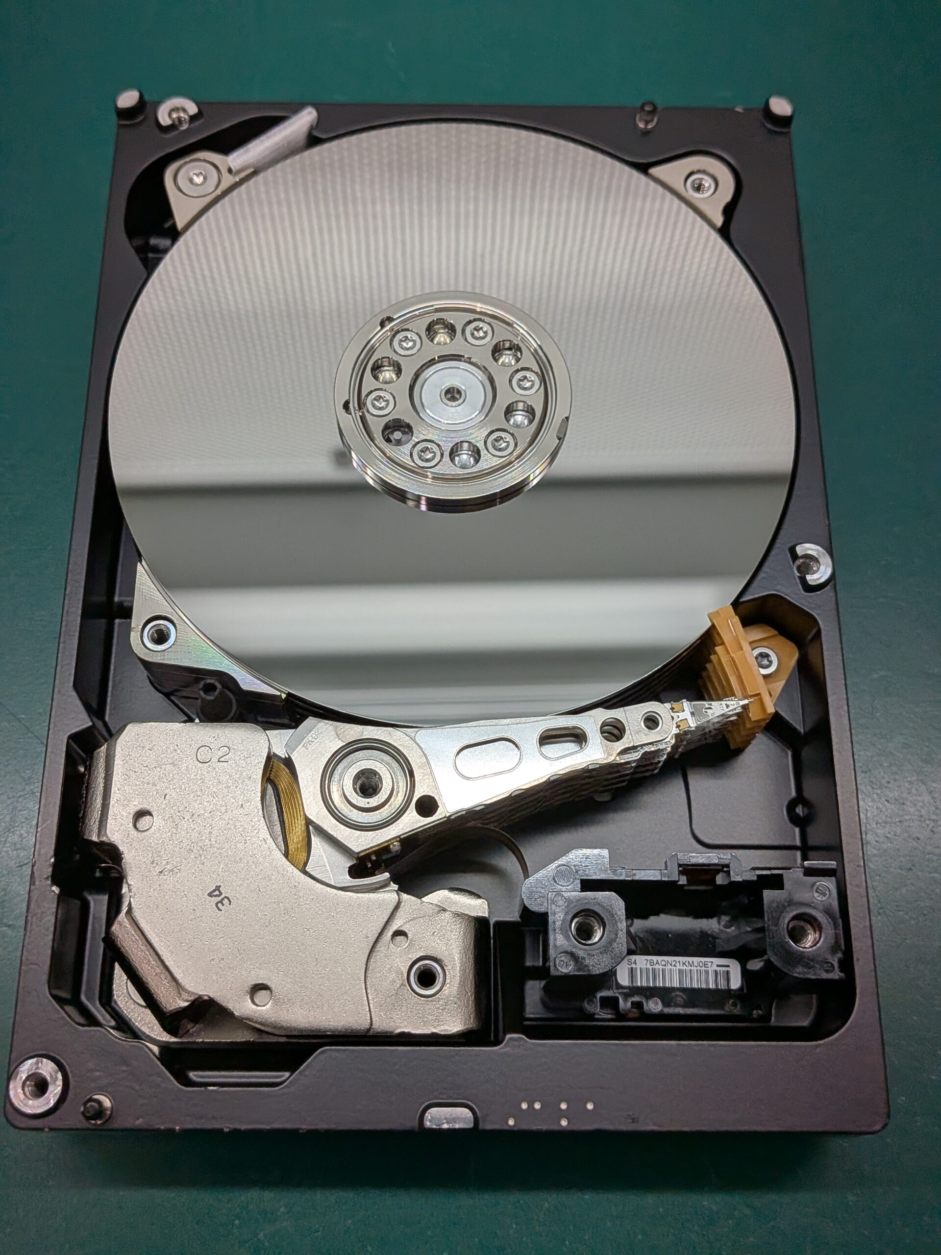 作業中のプラッター確認