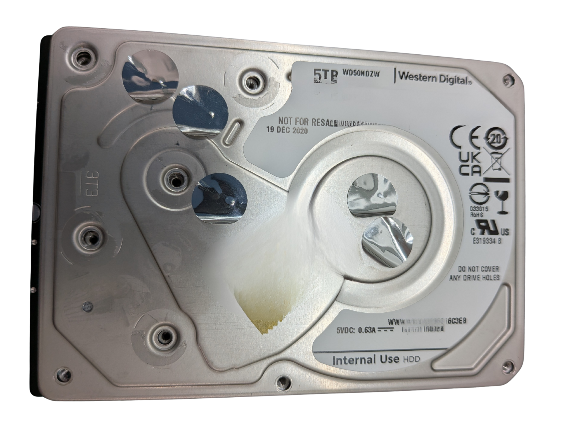 復旧作業中のHDD本体