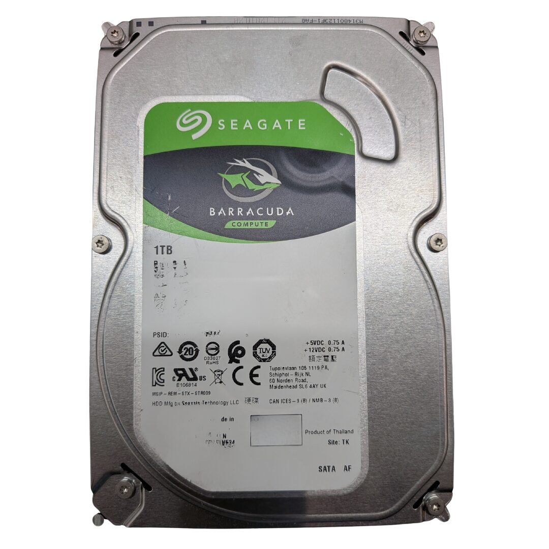 復旧作業完了後のHDDドライブ