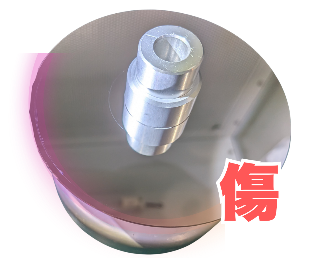 プラッター記録面の傷